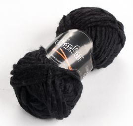 Vlněná silnější pletací příze MarLen "robusta" černá