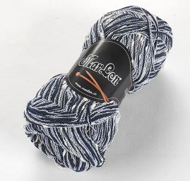 Bavlna směs pletací příze Marlen modrobílá