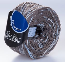 Bavlna směs příze MarLen šedo-sv.modrý melír