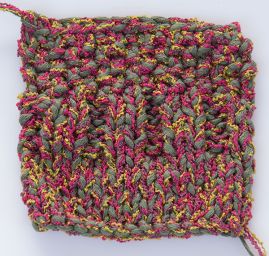 Bavlna stužková příze MarLen olivovo-vínový melír