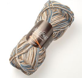 Stužková příze MarLen melír hnědá-modrá-béžová