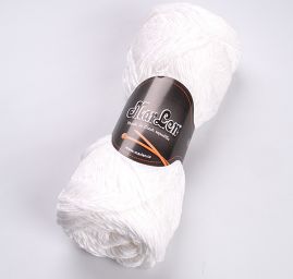 Bavlněná pletací příze MarLen sněhově bílá nopek