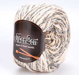 Bavlněná stužková pletací příze MarLen režný melír