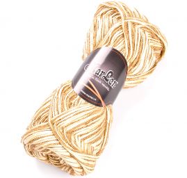 Stužková bavlněná pletací příze MarLen sv.hnědý melír