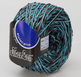 Bavlna/směs příze Marlen tyrkysovohnědý melír