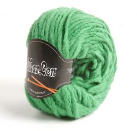 Vlněná silnější pletací příze MarLen "robusta" zelená