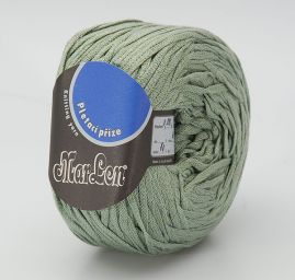 Stužková pletací přáze s leskem zelená