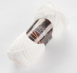 Bavlněná stužková příze MarLen s leskem bílá