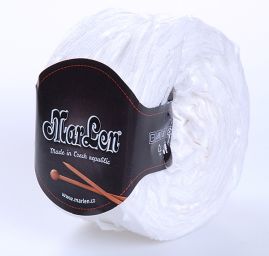 Efektní bavlněná stužková příze bílá