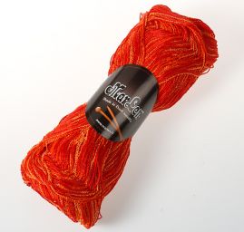 Bavlněná pletací příze MarLen s buklé červenooranžová