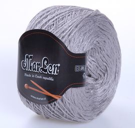 Bavlna/viskoza/len směsová příze MarLen stříbrná barva