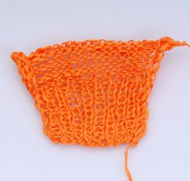 Bavlněná stužková pletací příze Marlen jasně oranžová