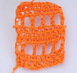 Bavlněná stužková pletací příze Marlen jasně oranžová