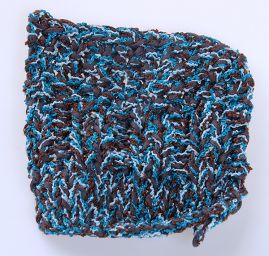 Bavlněná stužková příze MarLen hnědomodrý melír