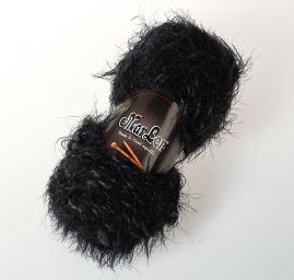 Vlněná směsová příze MarLen s dlouhým vlasem černá