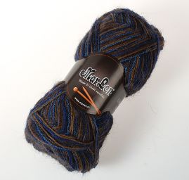 Vlněná pletací příze MarLen modrohnědý melír