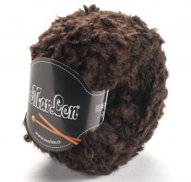 Mohérová pletací příze MarLen silnější součky tm.hnědá