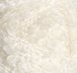 Mohérová pletací příze MarLen se součky lomená bílá