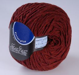 Vlněná pletací příze Marlen vínové barvy 