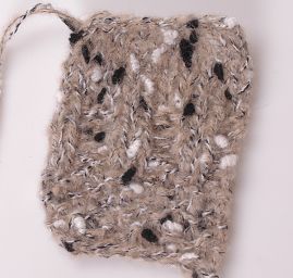 Směsová vlněná pletací příze hnědý melír