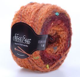 Efektní samovzorovací příze MarLen rezavá 1 kg