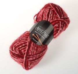 Vlněná směsová příze MarLen červený melír