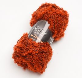 Mohérová pletací příze vlnka/bukle hnědočerná