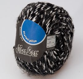 Vlna směs Marlen černobílý melír