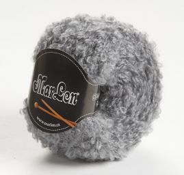 Mohérová pletací příze MarLen buklé tmavě šedá