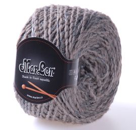 Pletací příze MarLen vlna směs hnědošedá