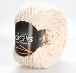 Vlněná pletací příze MarLen "robusta" krémová