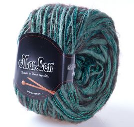 Vlněná příze MarLen zelený melír