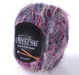 Vlněná příze MarLen červenočerný melír