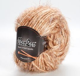 Vlněná pletací příze Marlen dlouhý vlas oříškový melír