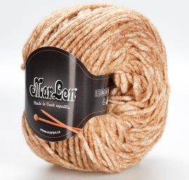 Vlněná pletací příze MarLen sv.hnědý melír