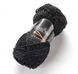 Směsová vlněná příze MarLen černá vlnka 