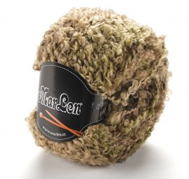 Směsová příze samovzorovací MarLen bukle zelenohnědá
