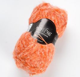 Mohérová pletací příze MarLen hustší vlas oranžová