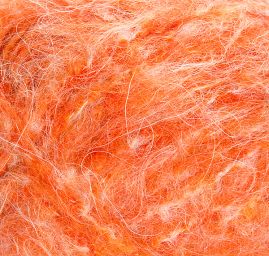 Mohérová pletací příze MarLen hustší vlas oranžová 1 kg