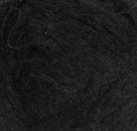 Mohérová pletací příze MarLen hustší delší vlas černá