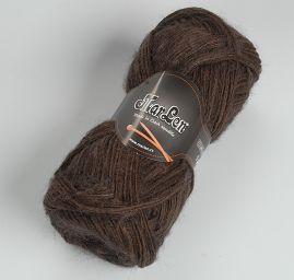 Vlněná pletací příze MarLen hnědý melír