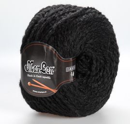 Vlněná příze MarLen buklé vlnky černá