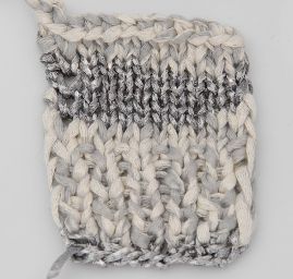 Efektní samovzorovací příze MarLen šedosmetanová