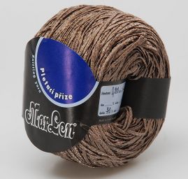 Efektní stužková viskozová pletací příze MarLen hnědá