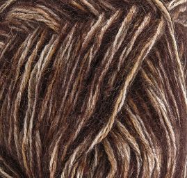 Vlněná měsová pletací příze vínovobéžový melír