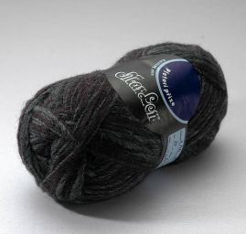 Vlněná směsová příze Marlen černo-šedá