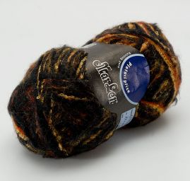 Vlněná pletací příze Marlen barevný černý melír