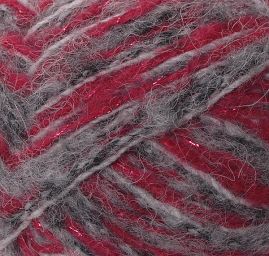 Směsová vlněná pletací příze vínovošedý melír