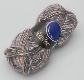 Vlněná směsová příze Marlen růžovošedý melír