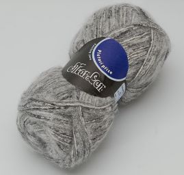 Vlněná směsová příze MarLen šedý melír